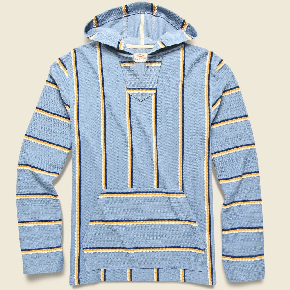 Faherty
BIARRITZ HOODIE - FADED DENIM STRIPE SIZE L